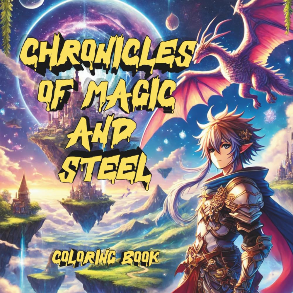 Chronicles of Magic and Steel: An Anime Coloring Book