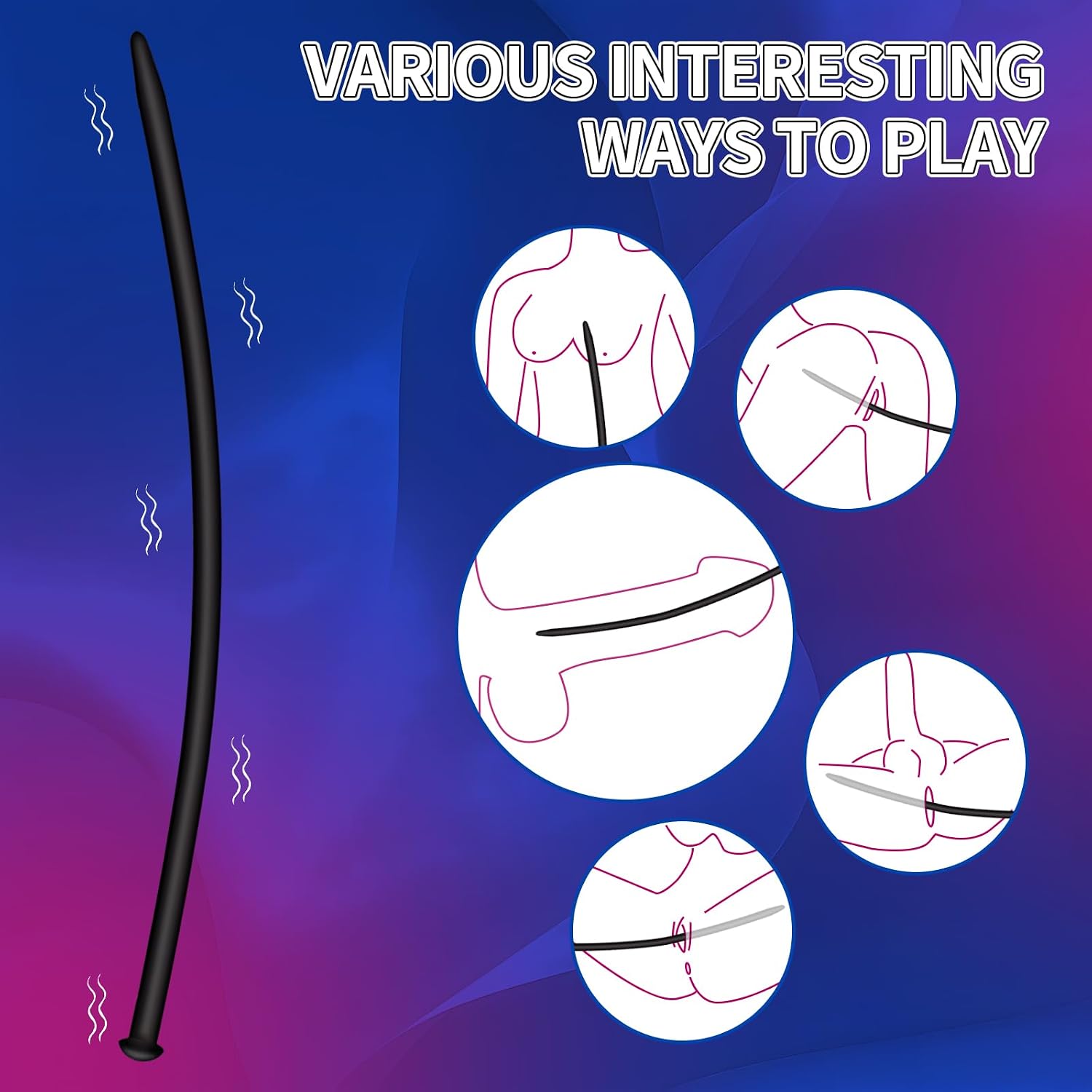 8 Sizes of Urethral Dilators, Male Masturbation Toys That can be Used by Beginners to Advanced Users, Soft, Smooth and Easy to Operate.