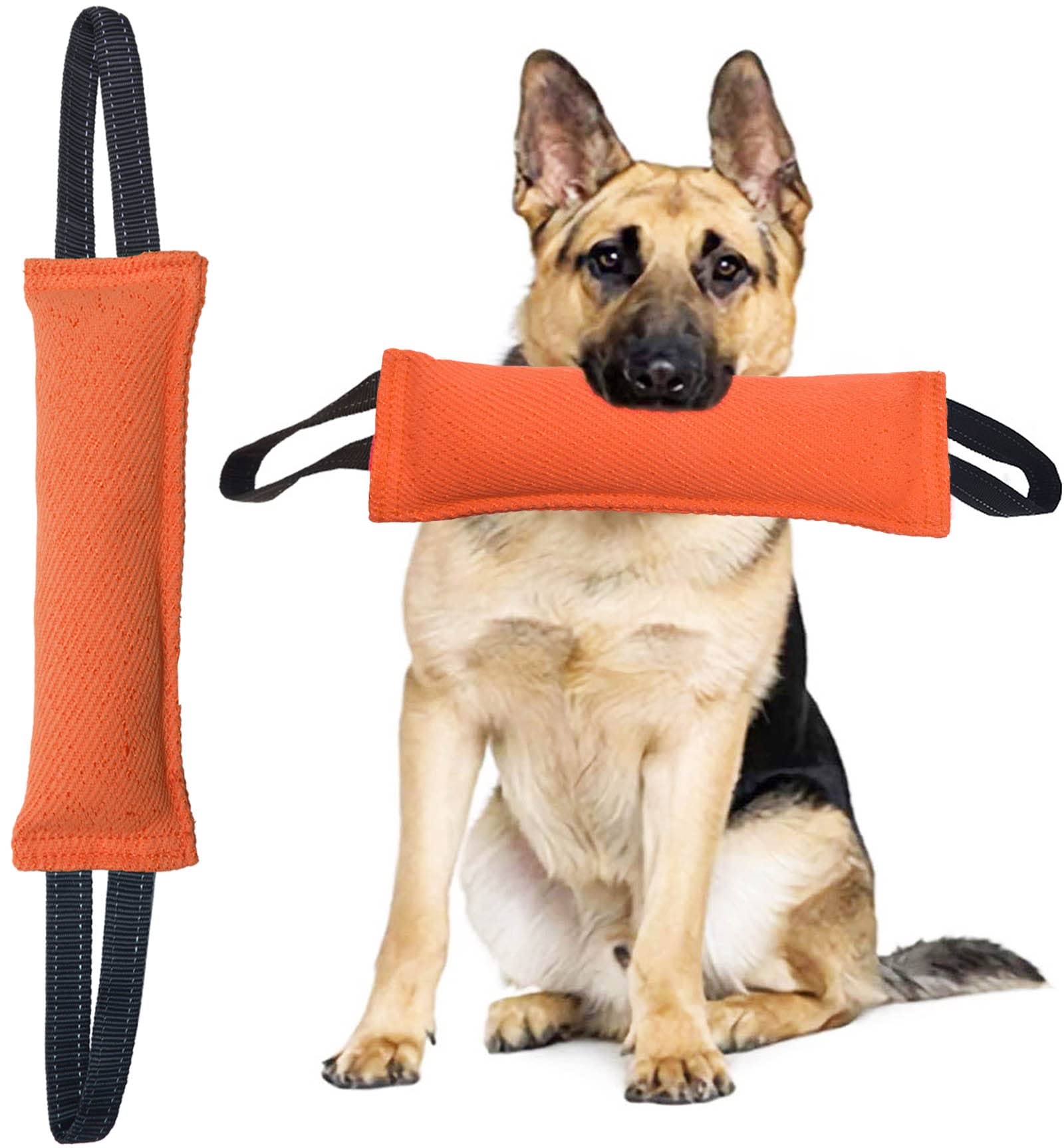 Clysrou Dog Tug Toy Dog Tough Jute Bite Pillow Lasting Training Equipment Puppy to Large Dogs Interactive Toy