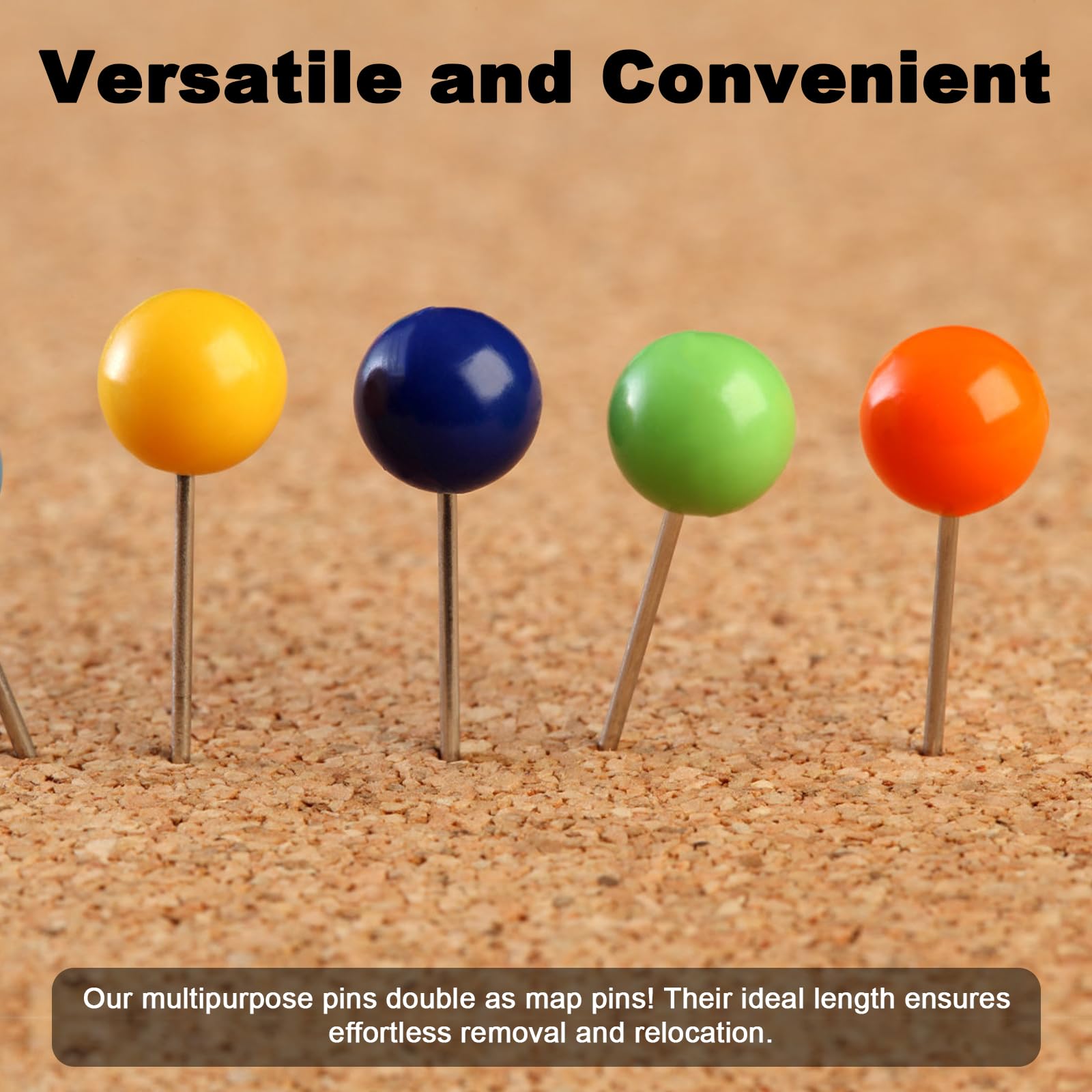 600 Spilli Da Sarta Con Testa Colorata - 38mm Per Cucito E Craft