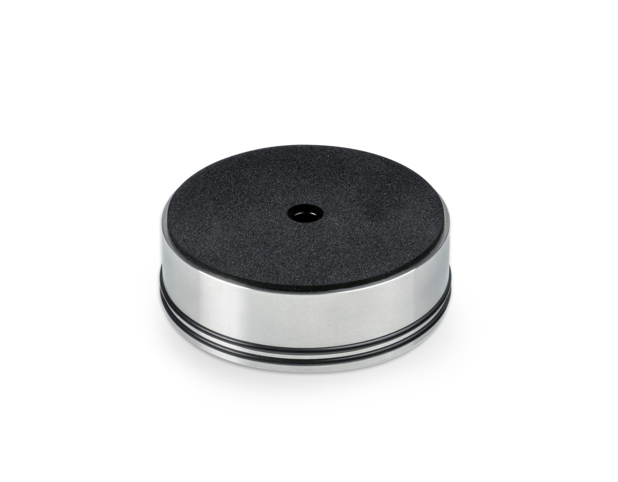 Pro-Ject Record Puck DS, peso della piastra pesante in acciaio inox per ridurre le risonanze indesiderate, 915 g (acciaio lucidato)