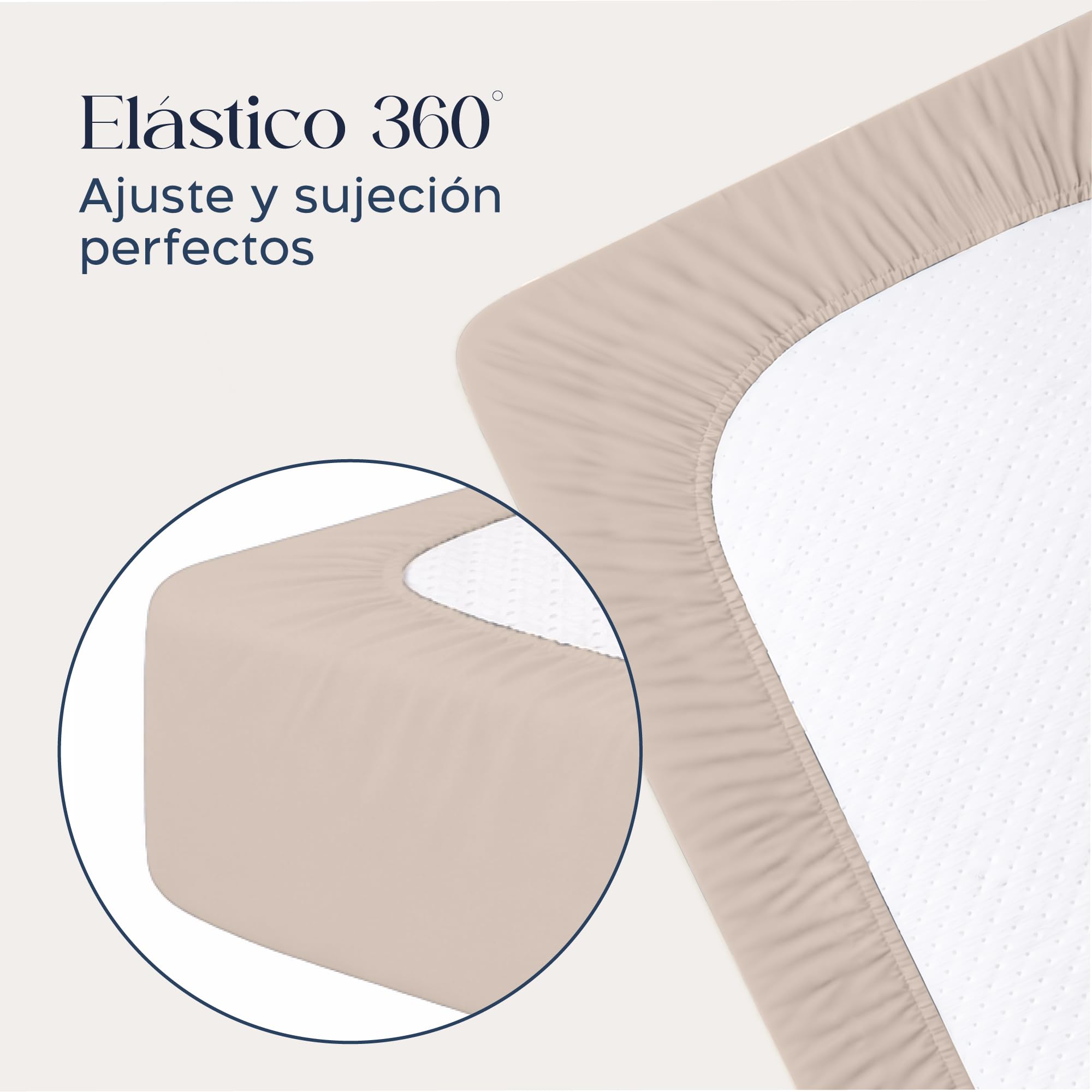 Twinzen - Parure de Lit 180x200-4 Pièces - Beige - Microfibre Douce
