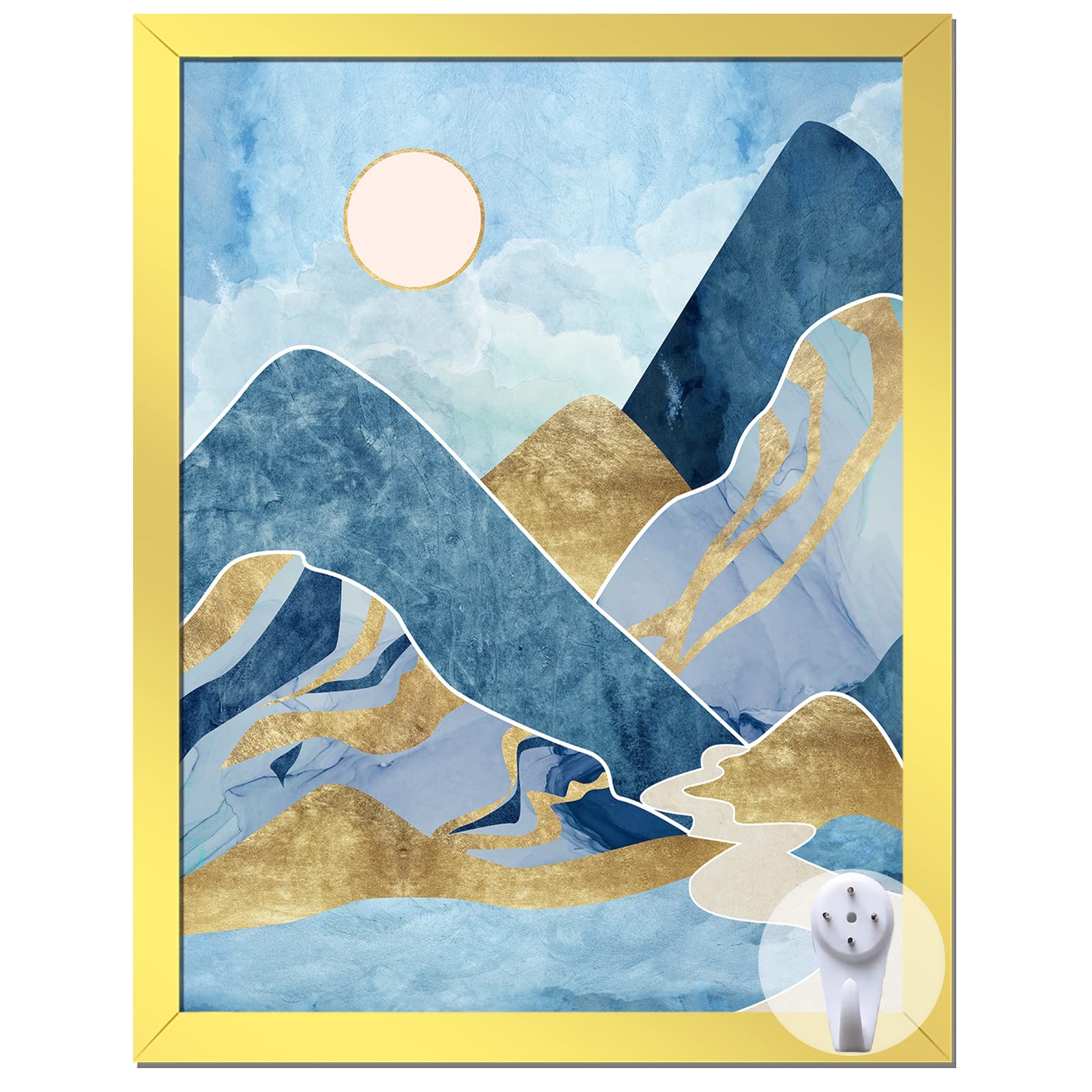 Gold Picture Frame, 17x22 Picture Frame for Photo Poster Canvas Certificate Document Display Horizontally or Vertically High Transparent Wall Gallery(Size 17 x 22 inches)