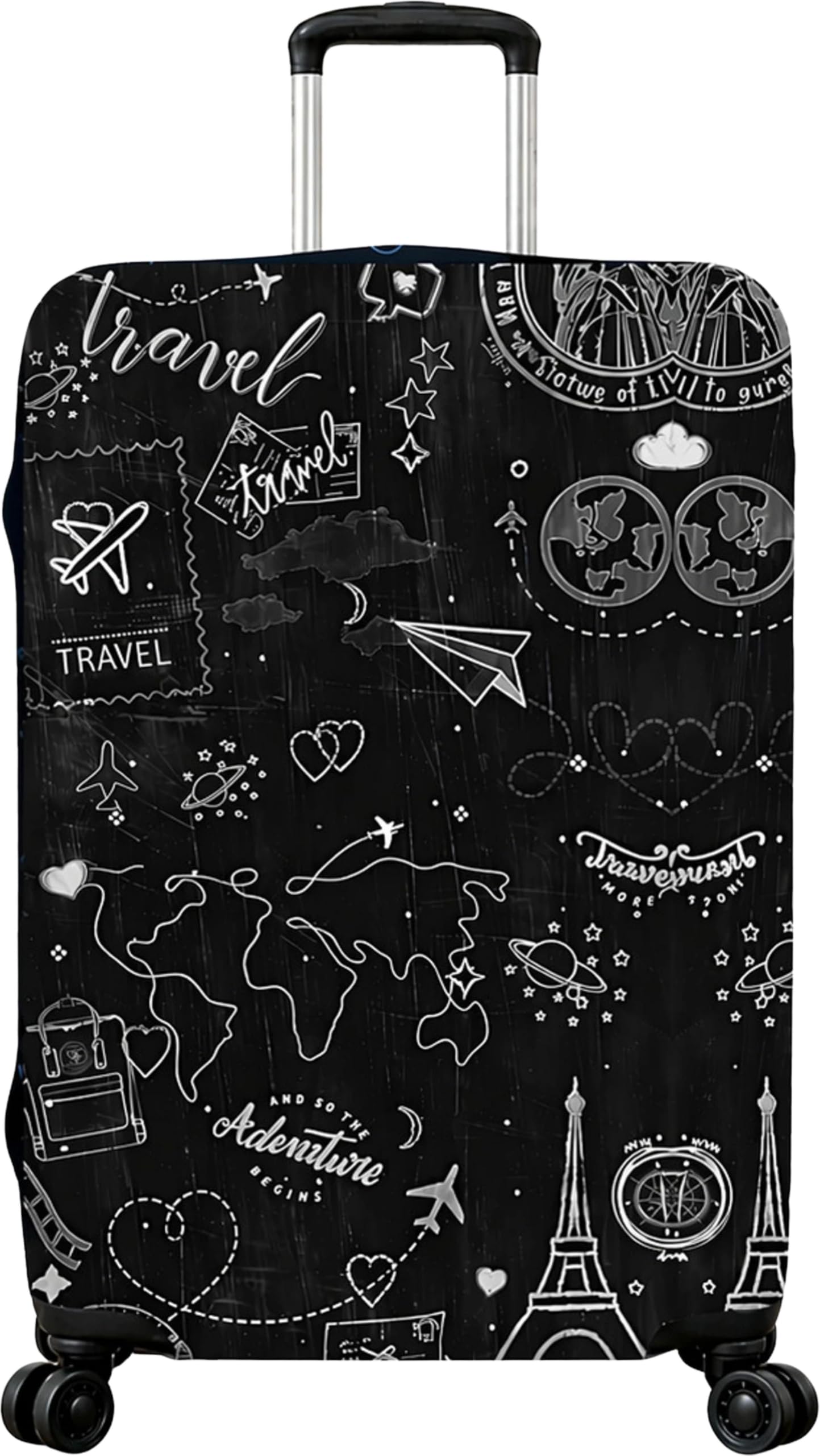 Premium Printed Polyester Luggage Cover for Trolley Bags Stretchable Suitcase Protector for Travel and Dust Protection-picture-21
