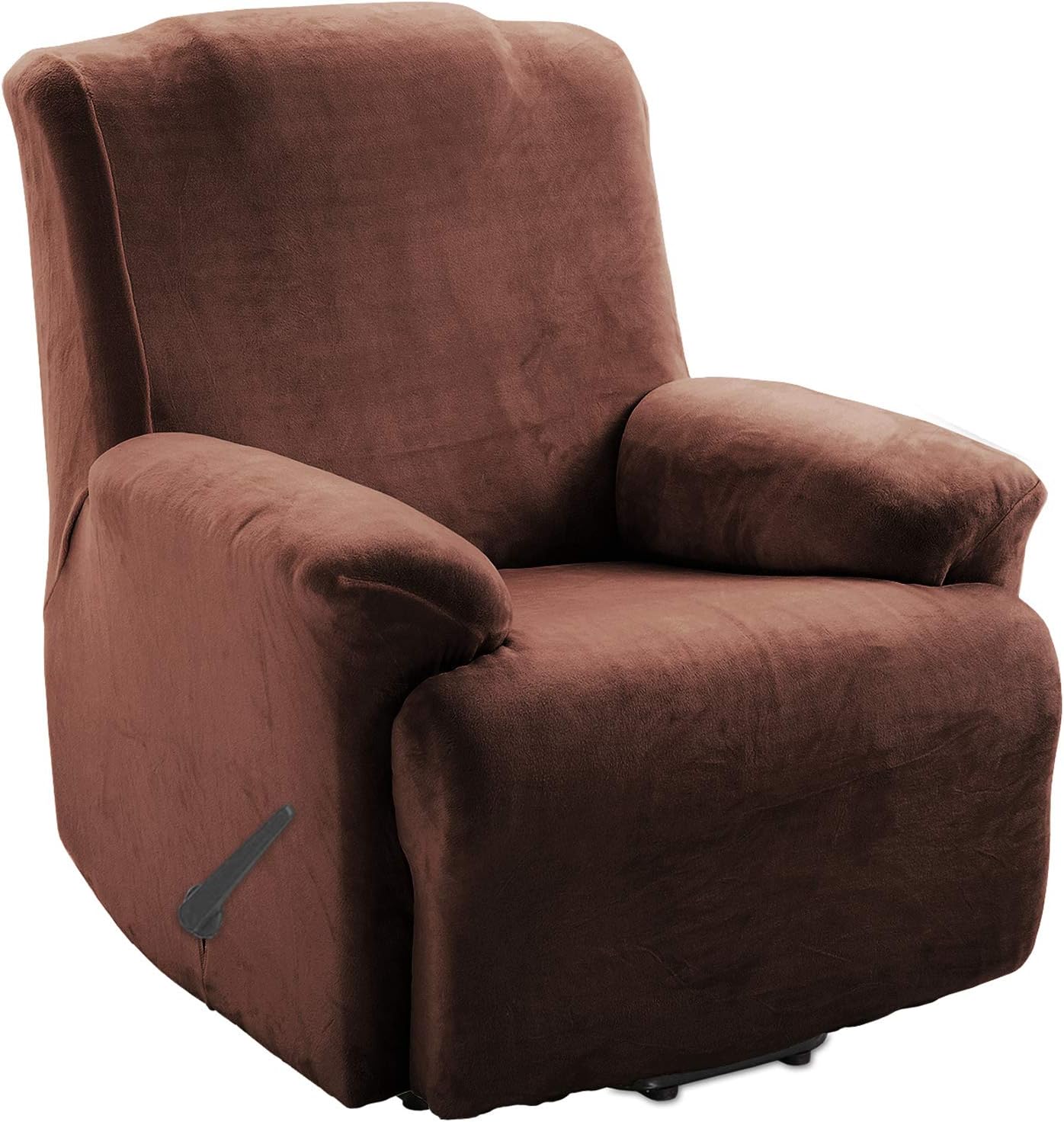 TIANSHU Velvet Recliner Chair Cover, Soft Plush Recliner