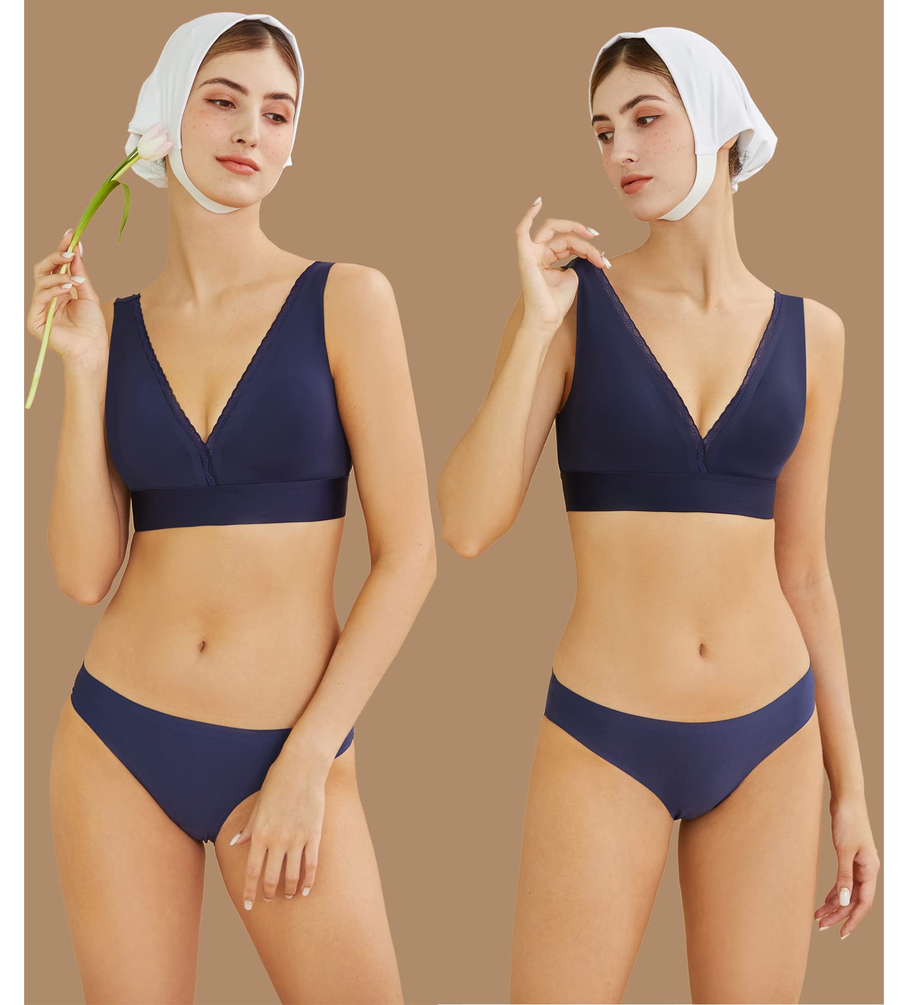 FINETOO Confezione da 10 Slip Senza Cuciture, da Donna, Senza Cuciture, Sexy, Hipster Panties, Mutandine comode da Donna, Taglie XS-XL