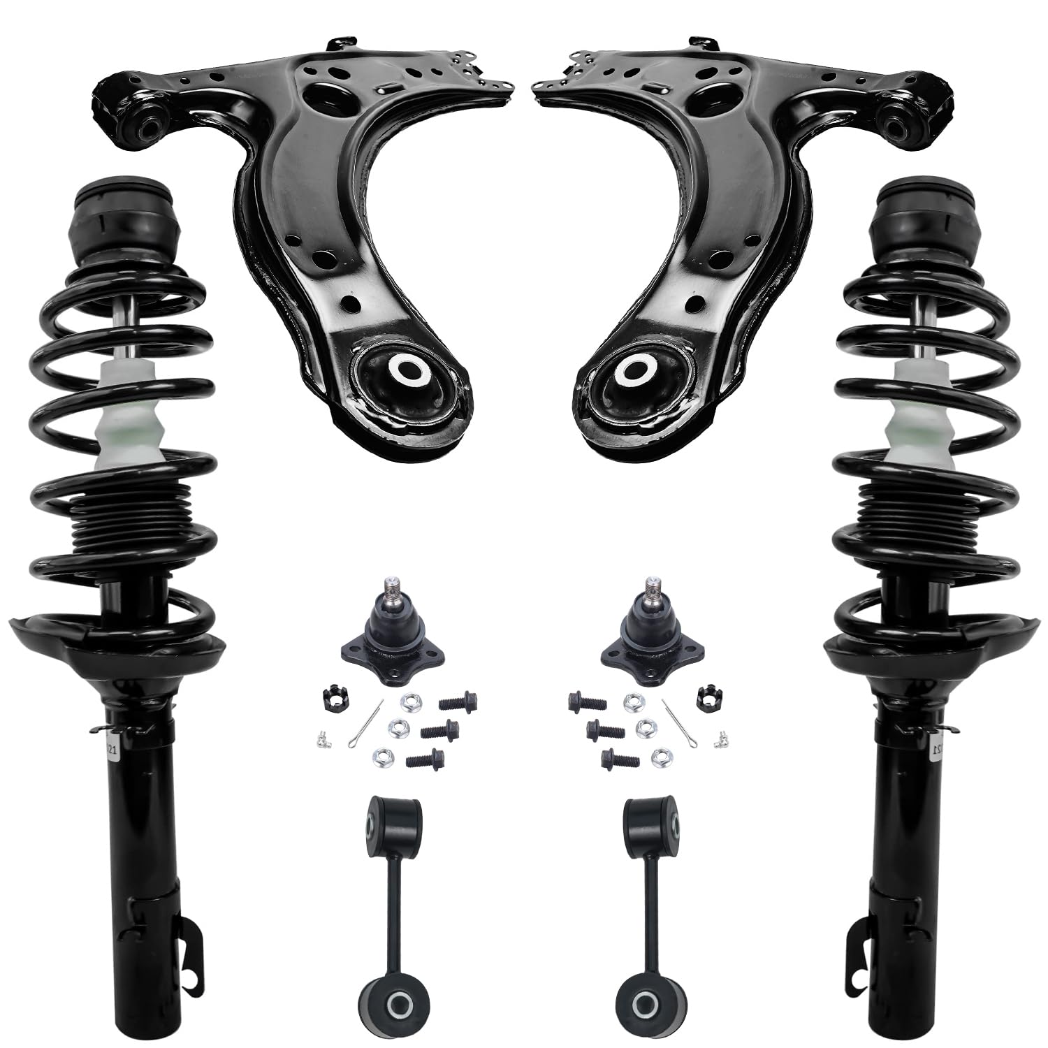 Detroit Axle - 8pc Front End Suspension Kit for 2001-2010 Volkswagen Beetle