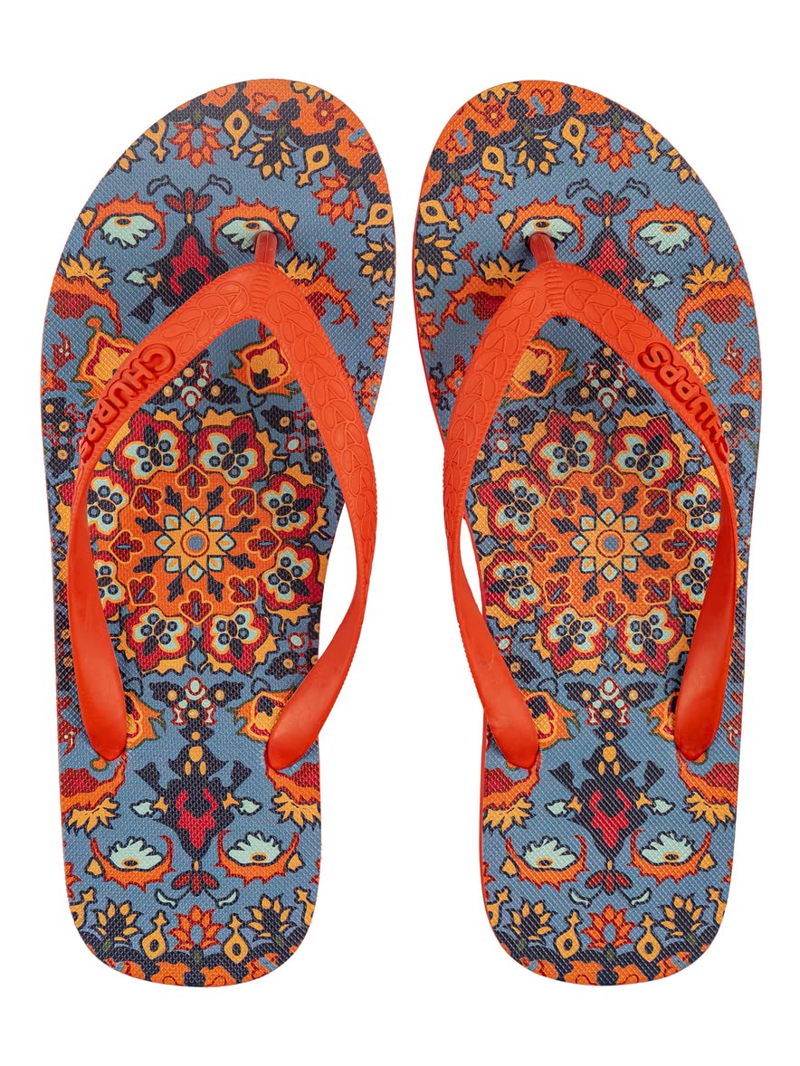 CHUPPS Women/Girls Natural Rubber Flip Flops Slippers, KALEEN Persian, Comfortable & Ultra-Light, Odour-Free, Non-Slip & Long Lasting Digital Prints - (Hot Coral - 6UK) (B09SKXSWZR) Amazon Price History, Amazon Price Tracker