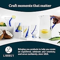 Vista 6 de Libbey Blue Ribbon - Juego de 8 copas de agua duraderas inspiradas en artesanías, vasos de agua transparentes con tallo para exhibir refrescos
