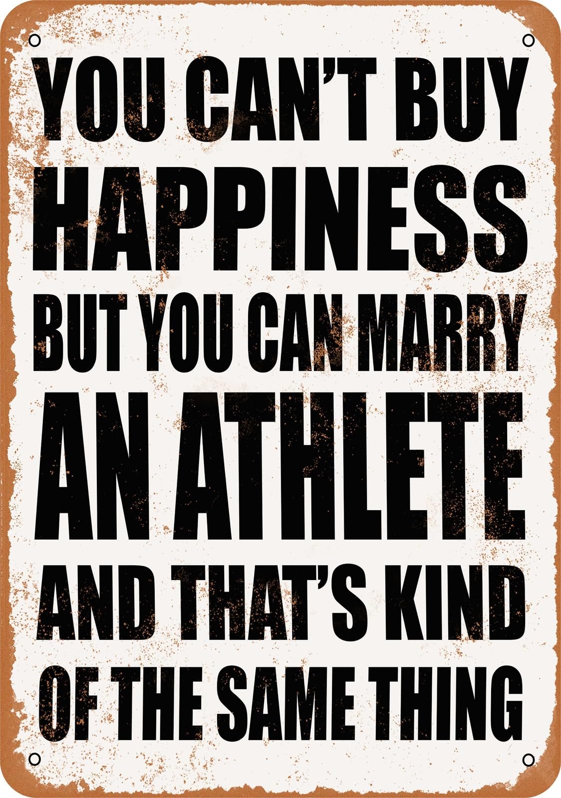 Metal Sign - Marry an ATHLETE - Vintage Look home decor