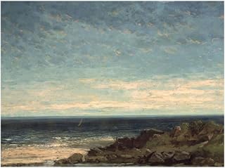 Trademark Fine Art Gustave Courbet The Sea Canvas Art, 18-Inch by 24-Inch