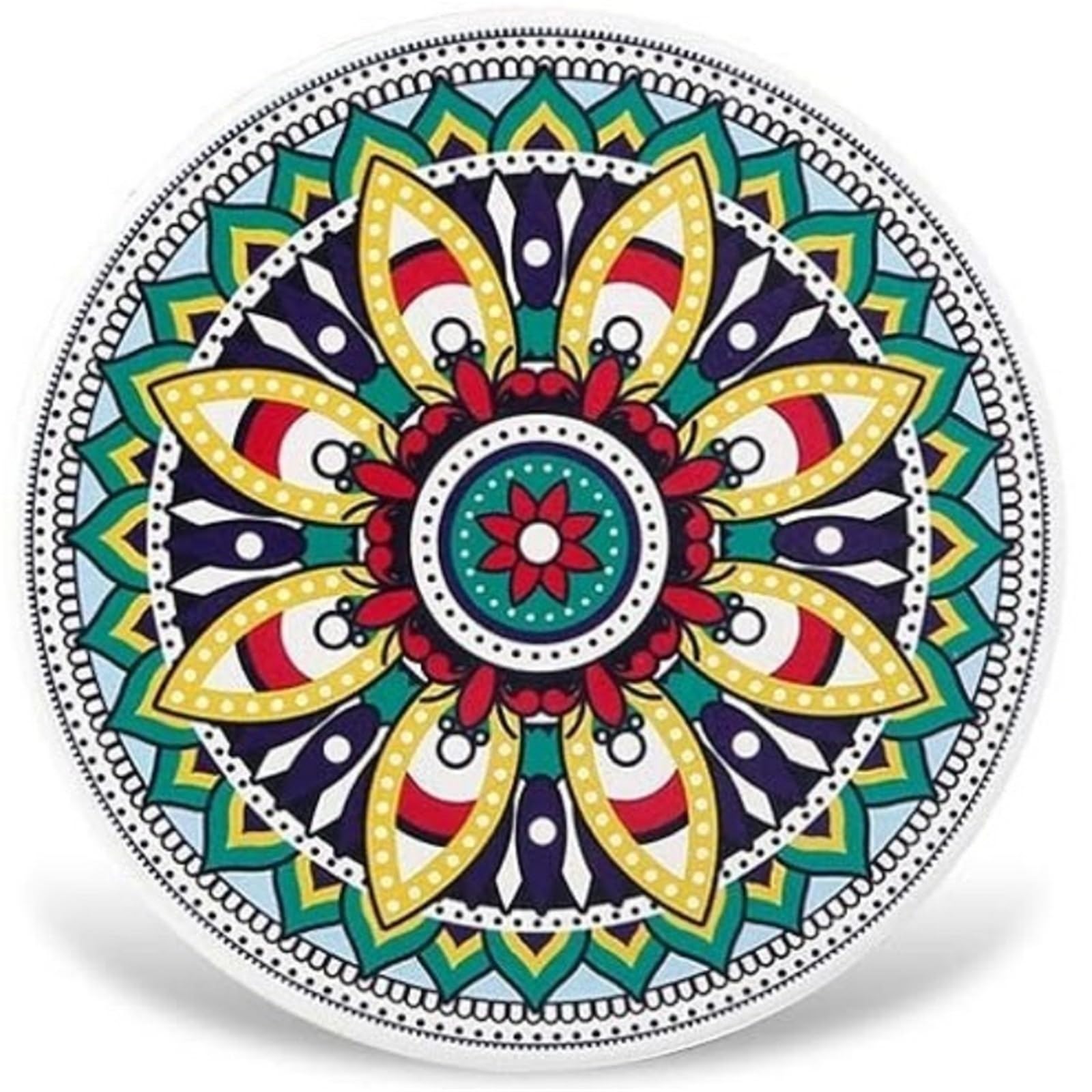 Coasters For Drinks For Mandala Ceramic With Cork Base For Housewarming Birthday for kitchen(Color1,9x9cm)