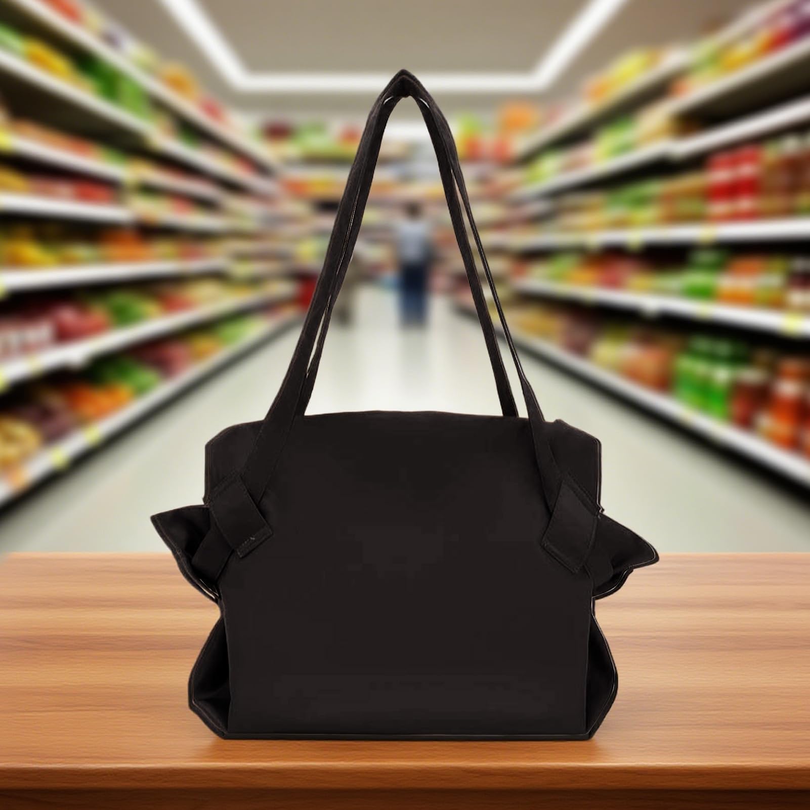 Bolsas de comestibles | Bolsa portátil | Bolsa plegable para ferias comerciales, viajes, día de mudanza, picnic, fitness, clase, supermercado, camping