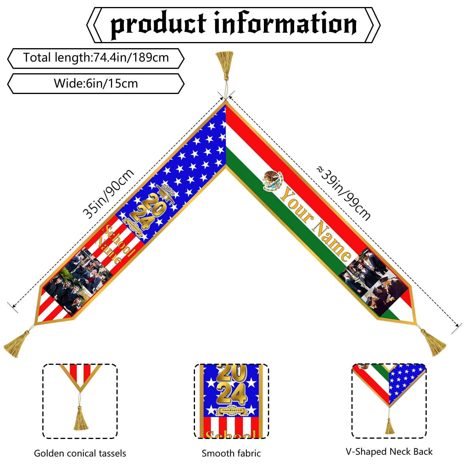 Aokizkdzsw Custom Stole Graduation Personalized 2025?Graduation Sash Class of 2025