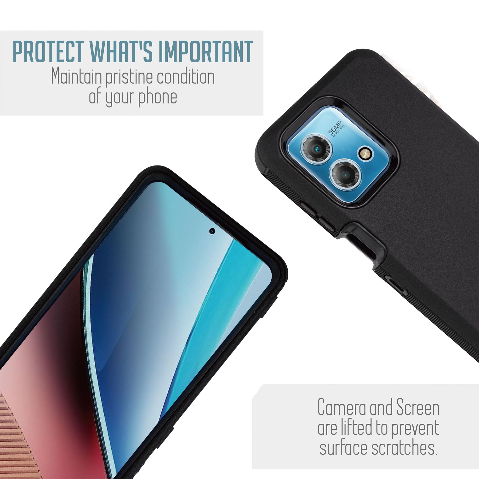 Motorola G Stylus 5g 2024 Poetic 360 Case For Moto G Stylus 5G (2023) - Rugged With Kickstand & Built-in Screen Protector Poetic Guardian Case With Screen Protector - Foto 8