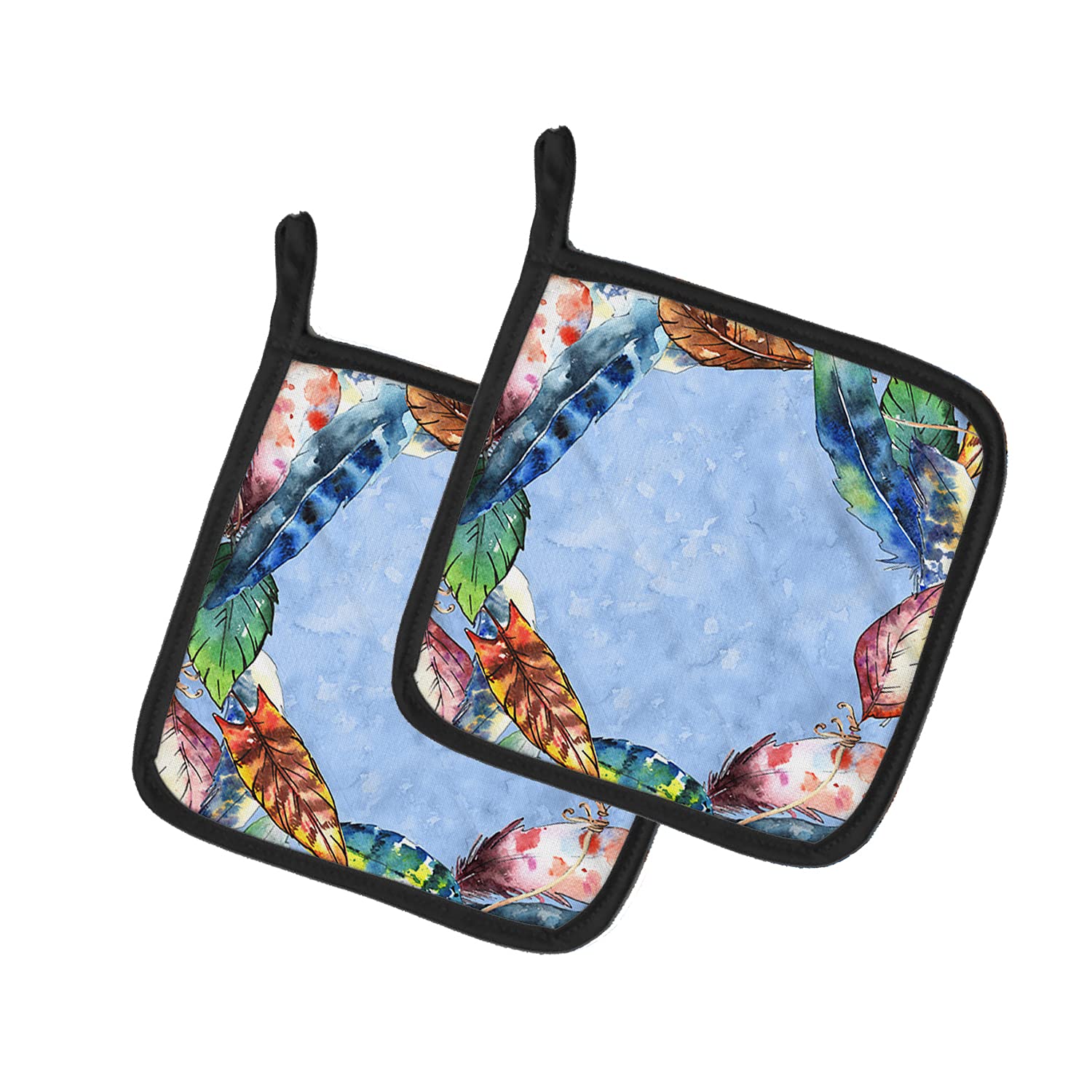 Caroline's Treasures Carolines Treasures CK1704PTHD Federn, Paar Topflappen, Stoff, Mehrfarbig, 7.5HX7.5W