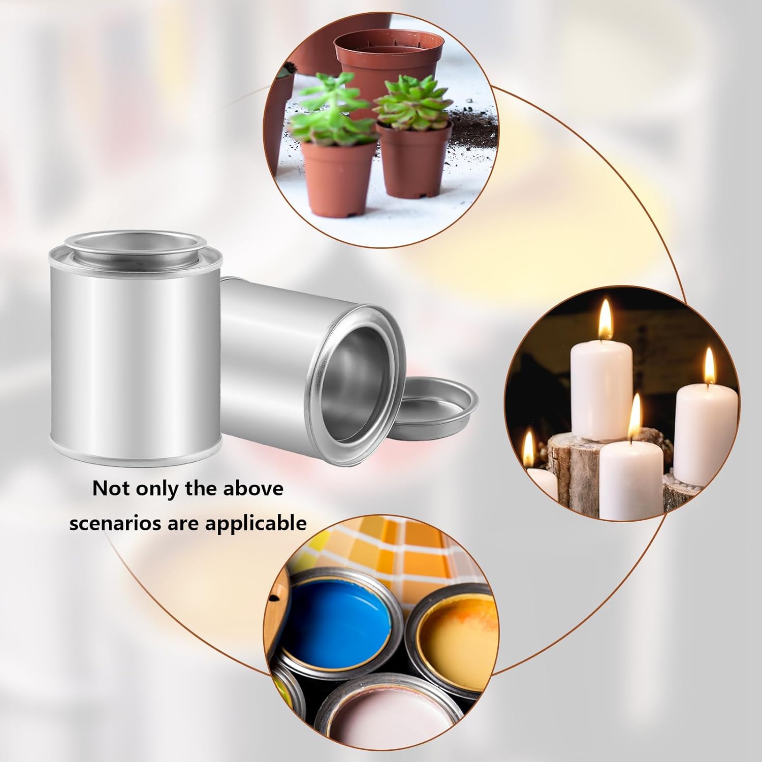 24 Pack Empty Metal Paint Cans with Lids(3.5oz),1/2 Cup Capacity Touch Up Paint Containers,Paint Storage Containers for Leftover Paint,Tiny Empty Unlined Pint Paint Pails