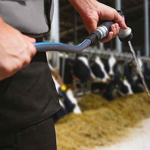 Miniatura 4 de FITT Force Pro Manguera de agua, manguera de jardín de grado comercial resistente de 58 pulgadas, 75 pies, color azul