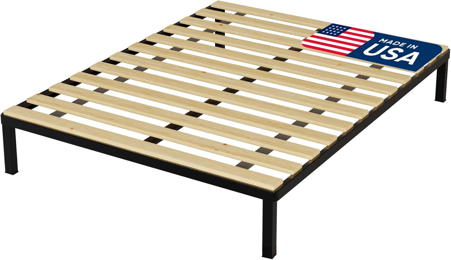 Treaton Queen Size Wooden Bunkie Board Bed Slats 72x54 Inch, 0.68" Thick Horizontal Beige Slats for Platform & Bunk Beds