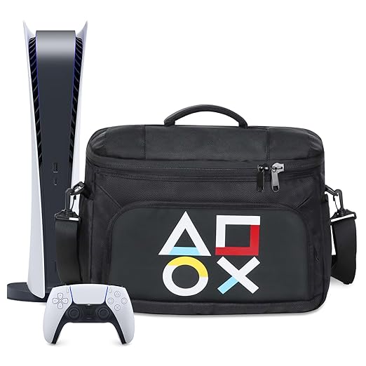 Ps5 Bag pS5 Case Storage Bag for pS5 /Ps5 Slim Controller Console pS5 Pro Travel Carrying Case for pS5 Slim Disc Gaming mice USB Cable Charger & Accessories