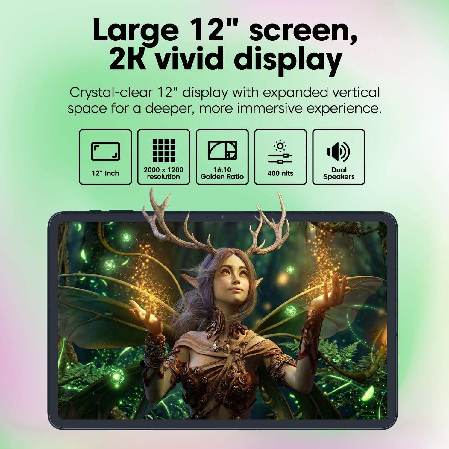 Fusion5 2026 Version 12" 2K Display Windows 11 Tablet PC with Stylus Pen - Built in USA - 12GB DDR5 RAM 512GB SSD, 13th Gen CPU, 12 inch Windows Tablet Computer, Built-in Fan, Fast Charging, Metallic