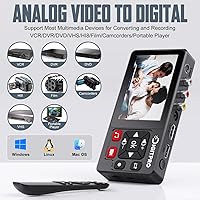 Vista 3 de Convertidor VHS a Digital 2.0, video HD a grabadora de convertidor digital con control remoto, convertir grabación de audio de video analógico