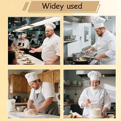 Miniatura 6 de Urby Sombrero de chef extra grande similar a la talla XL, XXL o 7 12 y más. Gran comodidad para chefs con cabeza más grande o más grande