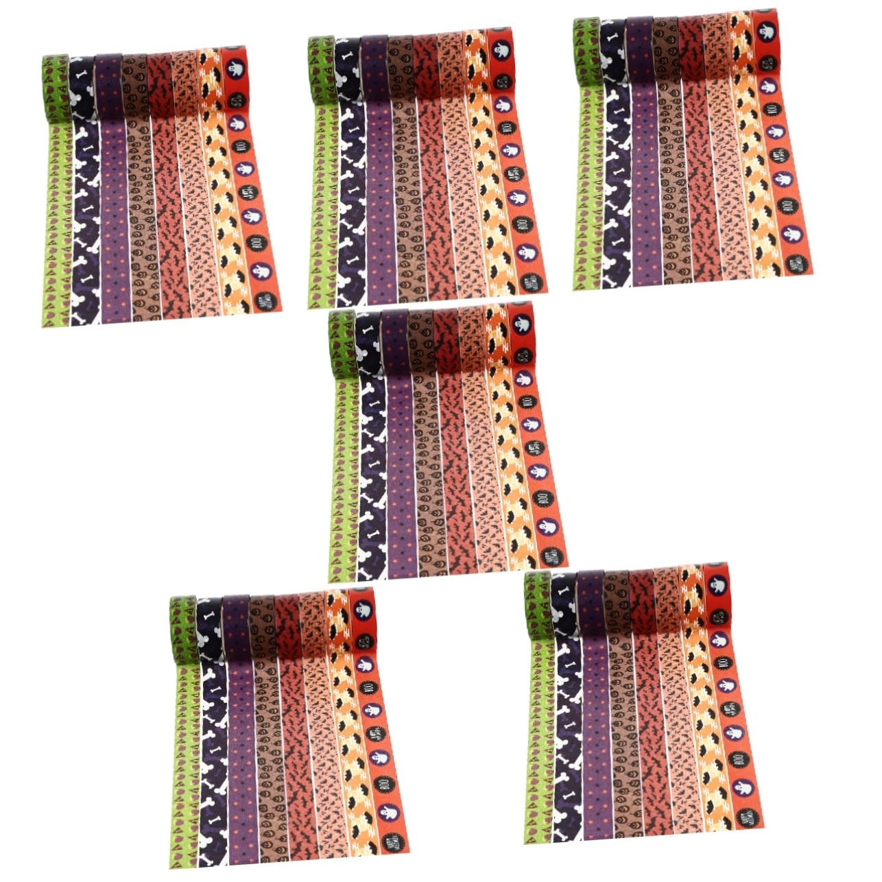 NUOBESTY 48rollos Washi Tape Decorativas De Halloween Para Manualidades y Estilo Aleatorio Cintas Adhesivas Para Estudiantes y Fiestas