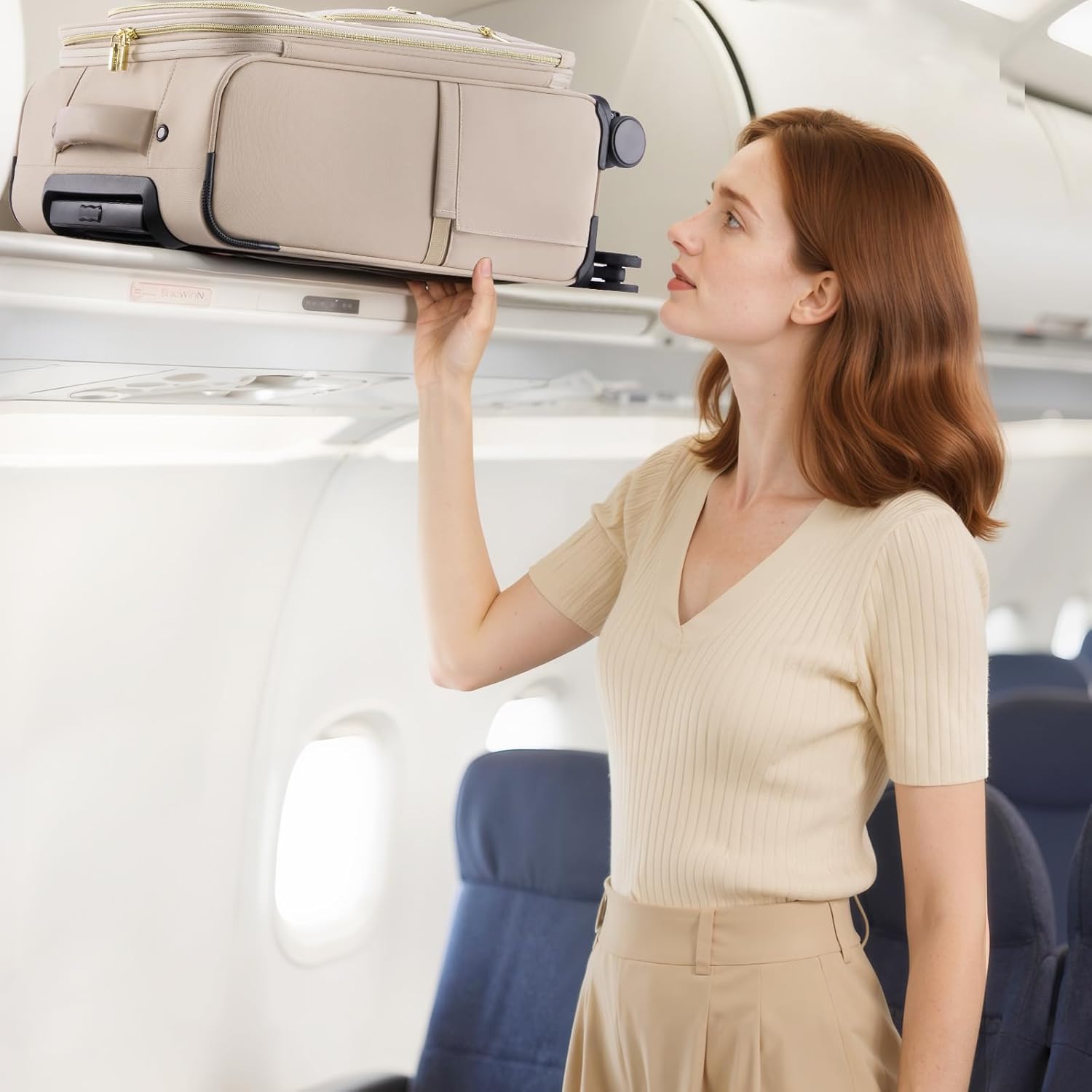 LOVEVOOK Carry on Luggage 22x14x9 Airline Approved, Large Waterproof Carry on Suitcase with 3 Packing Cubes,Lightweight Softside Underseat Travel Luggage with 360° Wheels,Laptop Compartment,TSA Lock - Image 2