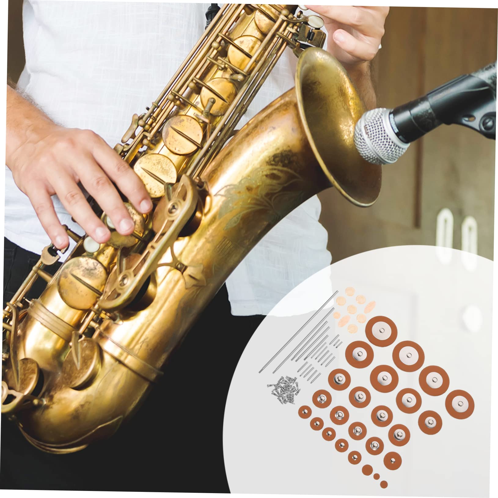 TOYANDONA 3zestawy Narzędzi Naprawczych Do Saksofonu Altowego z Podkładkami Dźwiękowymi Śrubami i Akcesoriami Do Konserwacji Instrumentów Muzycznych Idealny Dla Pasjonatów Saksofonu