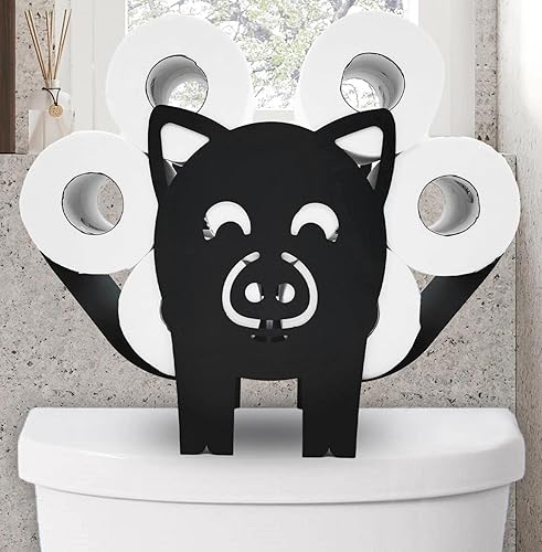 Miniatura 9 de Soportes de papel de mariposa de animales, soporte de papel higiénico de metal negro, soporte de papel de metal decorativo, bonito almacenamiento de