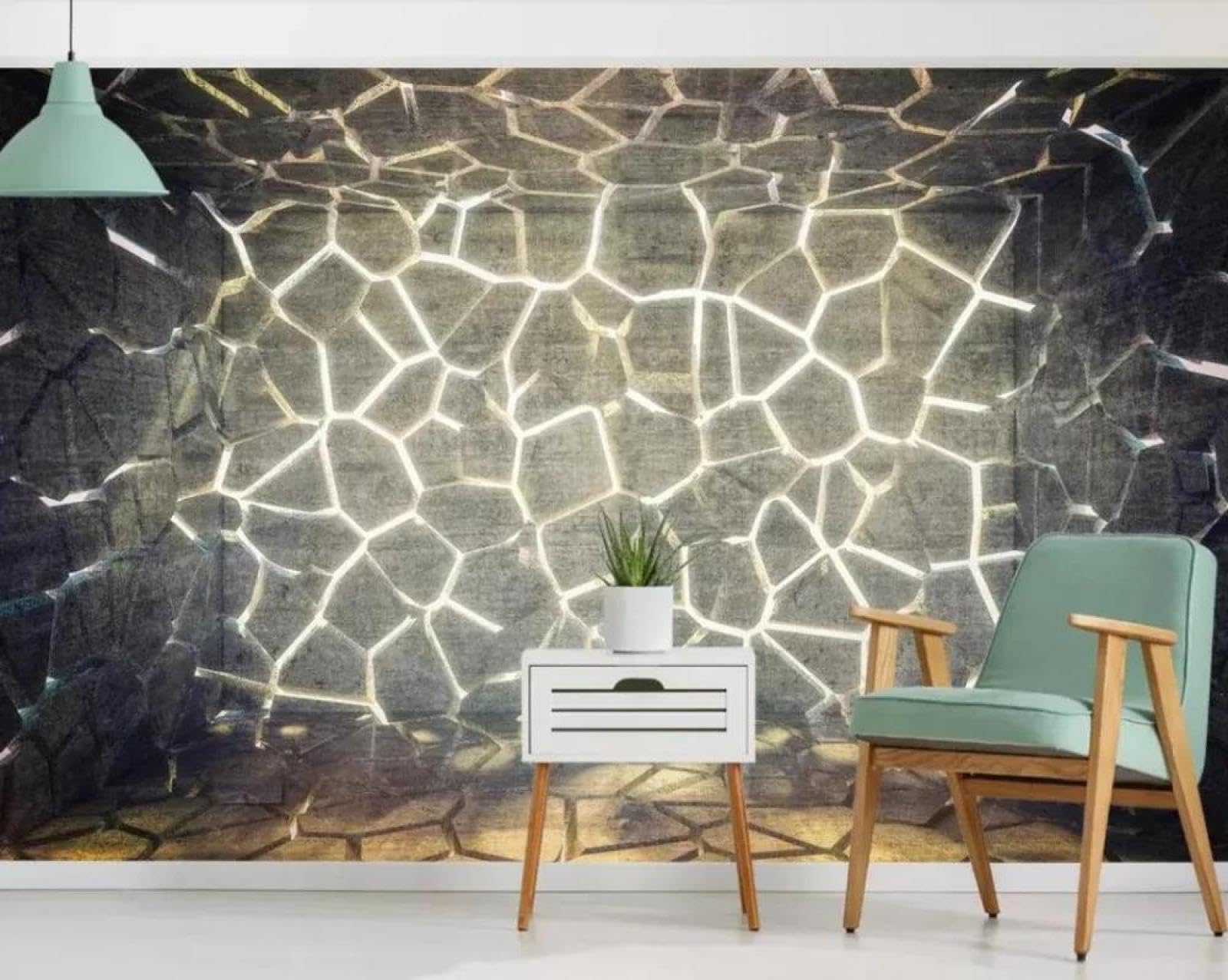 Papier peint 3d lignes murales : sublimez un mur blanc sans relief