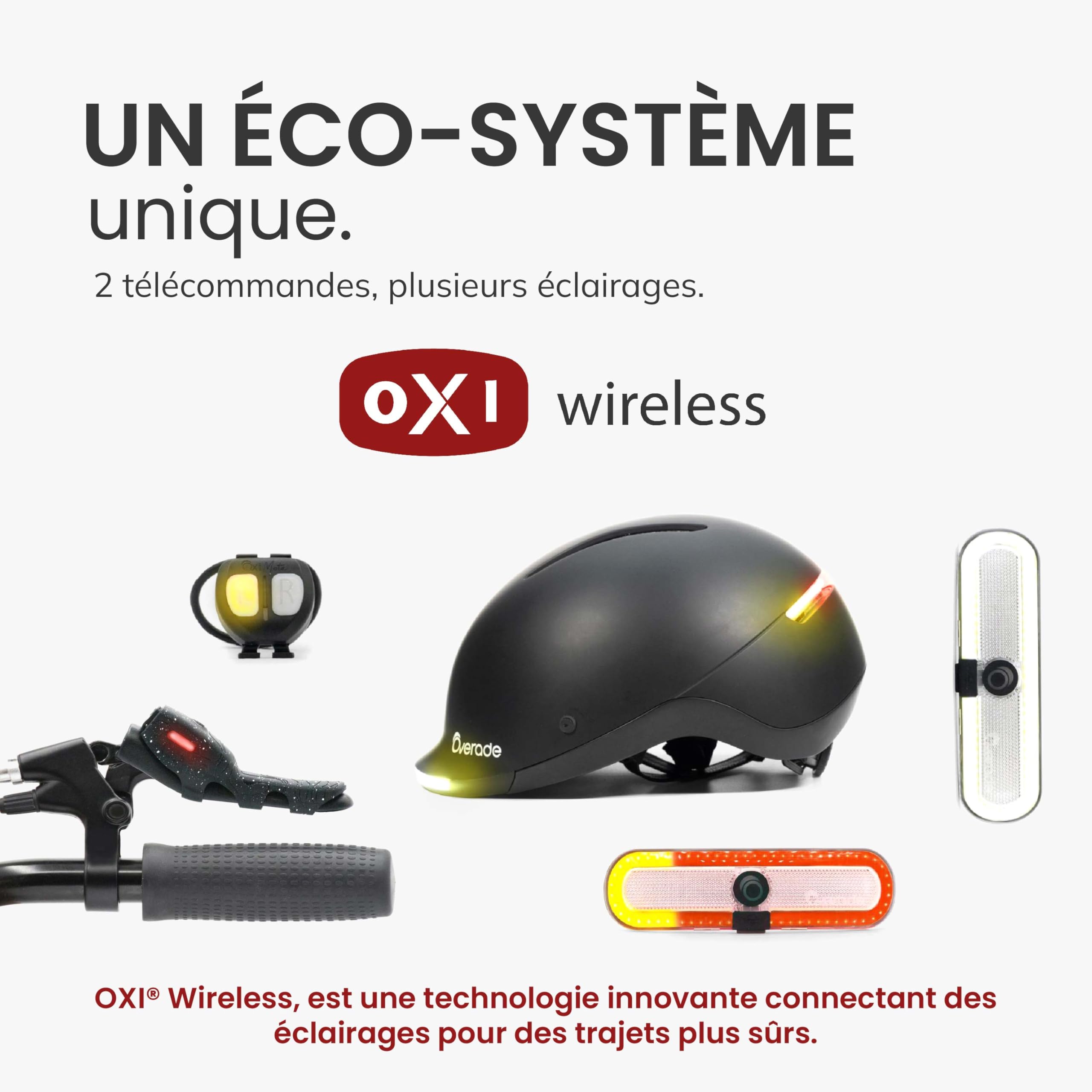 Casque Life pour vélo, Trottinette, avec éclairage Puissant Avant/arrière - Fonction Clignotants - Taille Unique