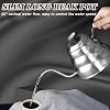 Gooseneck Kettle 1 Litre Stainless Steel Kettle with Thermometer Pour Over with Long Spout Tea Kettle Induction Suitable for Coffee and Tea Hand Drip Kettle for Gas and Electric Stove
