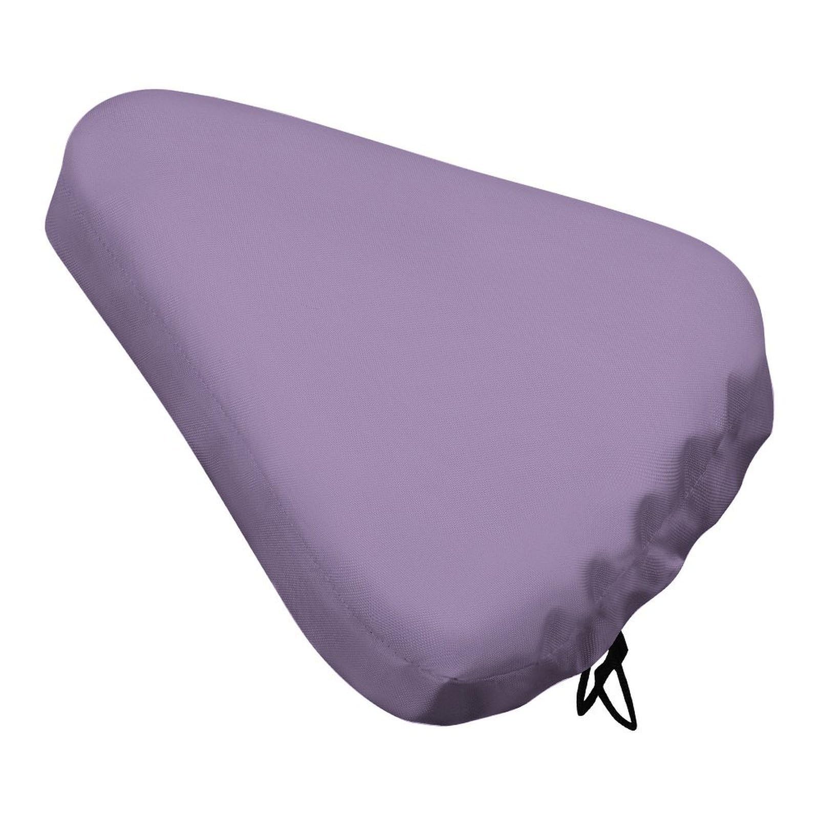 Treer Bike Seat Cover Waterproof, Outdoor Bicycle Saddle Rain Dust Cover with Elastic, Water Resistant Bicycle Seat Protector Shield Non-Slip for Journey and Travel (Purple,27x37cm)