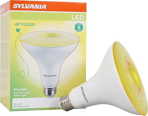 Miniatura 9 de Sylvania LED Flood PAR38 - Bombilla verde, eficiente de 9 W, no regulable, 5 años, base mediana E26, 1 paquete (40829)