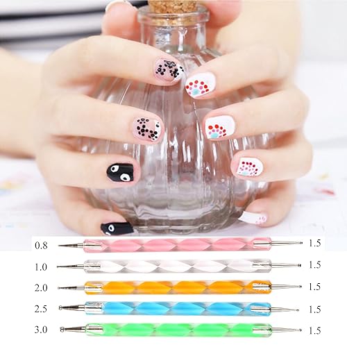 Miniatura 3 de Lifextol Kit de herramientas de pincel para pintura de uñas, kit de herramientas para uñas AB con diamantes de imitación UV, gel para dibujo, juego