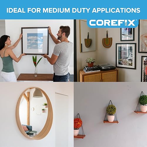 Miniatura 8 de ONE - Gancho de pared, ganchos universales de servicio medio, ganchos de pared para colgar marcos o lienzo en paredes de mampostería, madera y