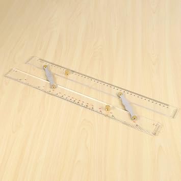 Marine Ruler Parallel Ruler Nautical Charts Parallel Ruler Mapping Points to Pull Parallel Ruler 450MM, White