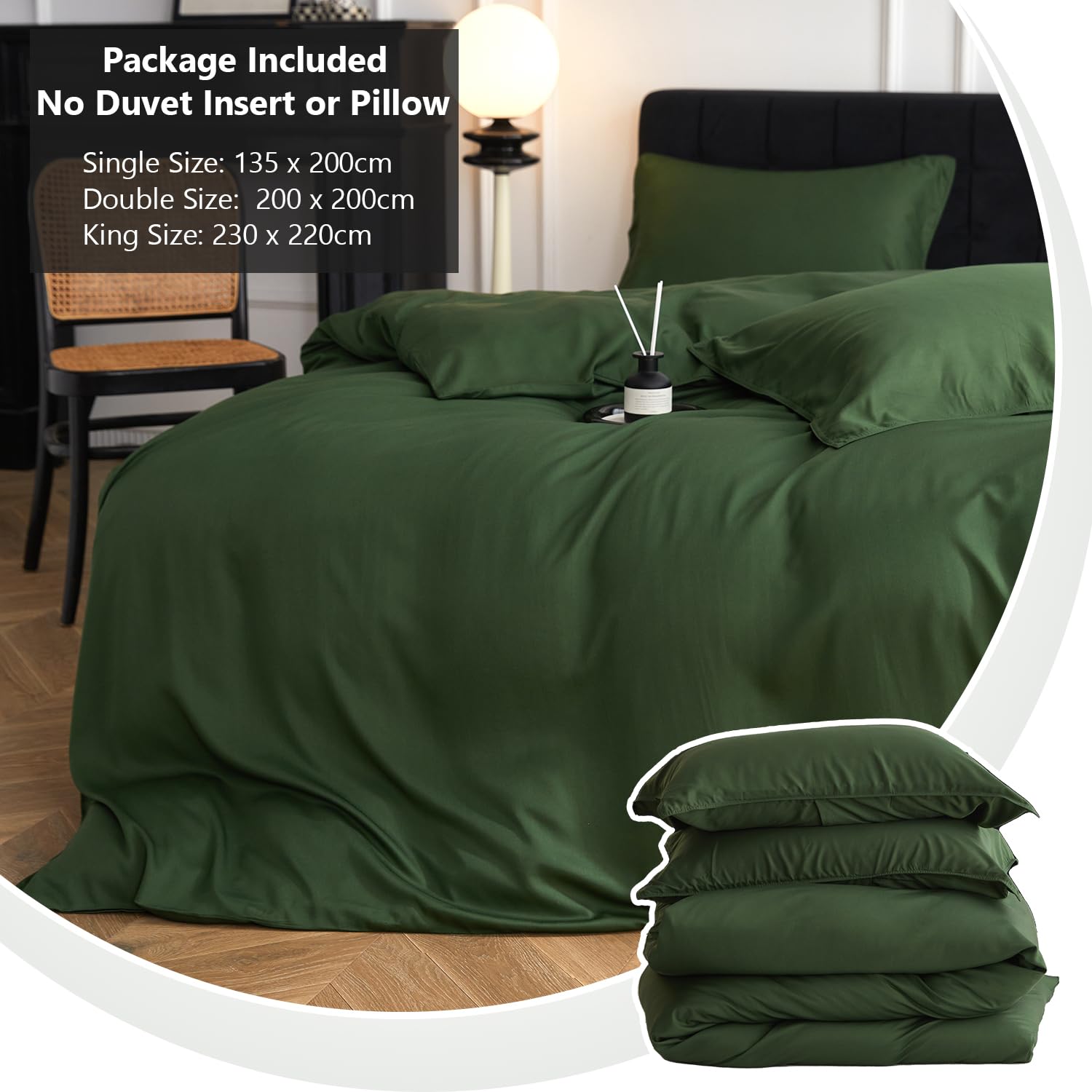 Simple&Opulence Single Bamboo Viscose Duvet Cover Set - Image 3