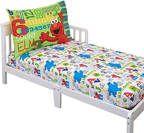 Sesame Street Elmo & Friends - Juego de sábanas para niños pequeños