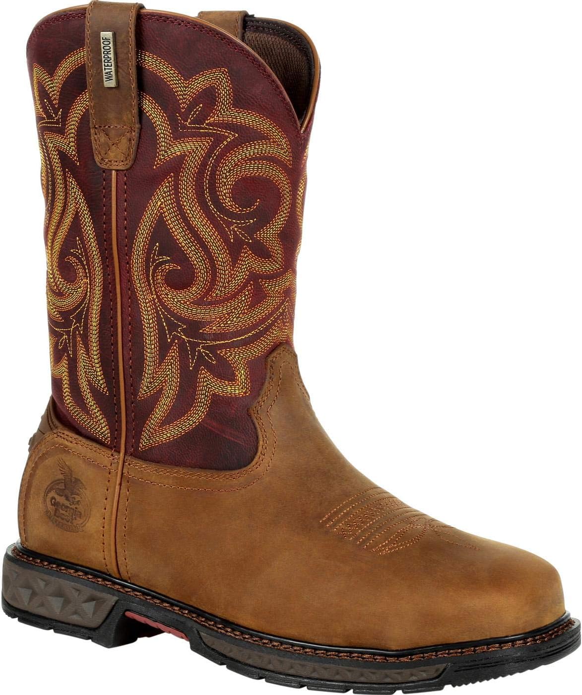 Georgia Boot Women's Carbo-Tec LT Steel Toe Waterproof Pull-On Boots
