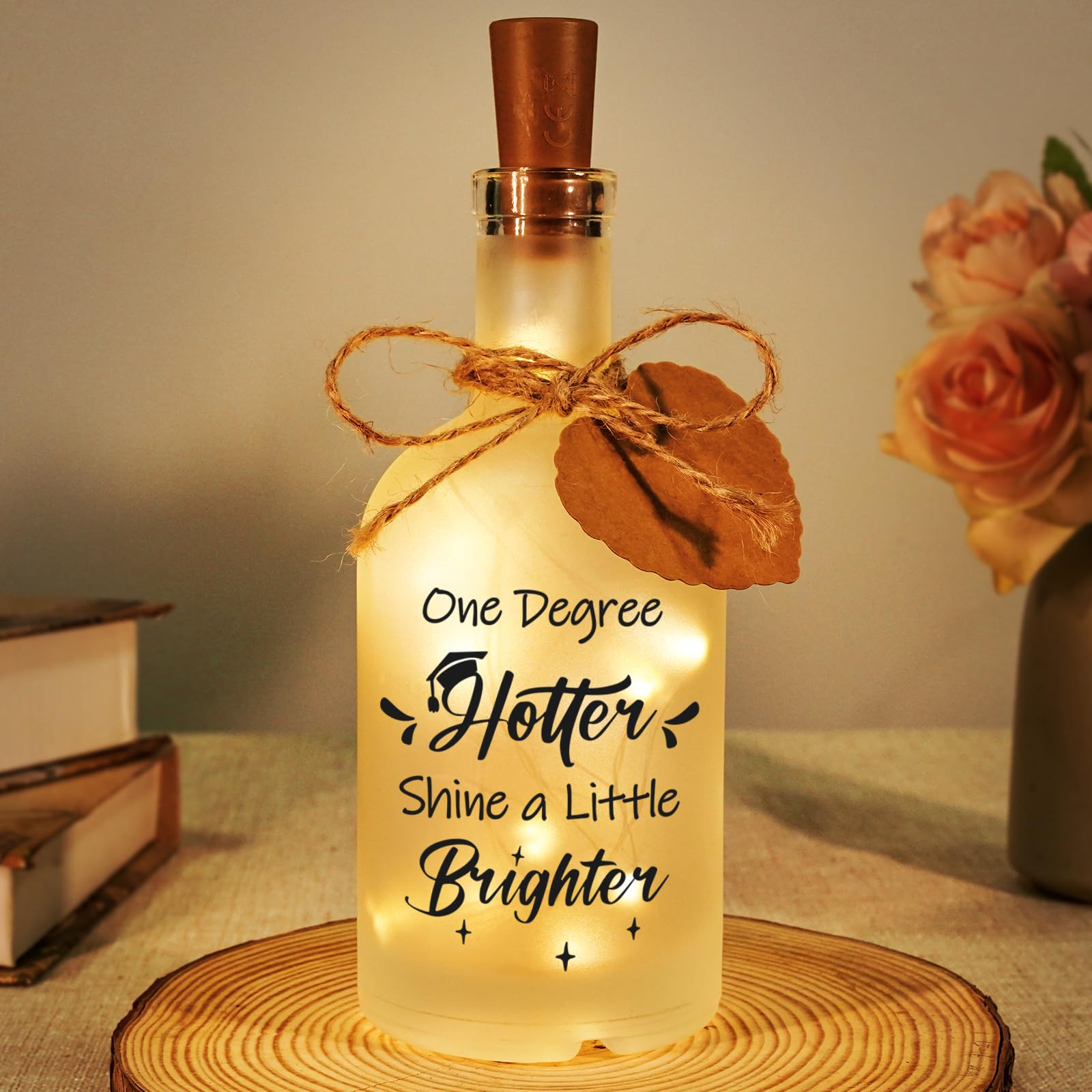 Sayregifty Graduation Gifts Her Him, One Degree Hotter LED Bottle Light, Congratulations Presents for Daughter Son Graduate, High School University College Graduation Gifts for Best Friends