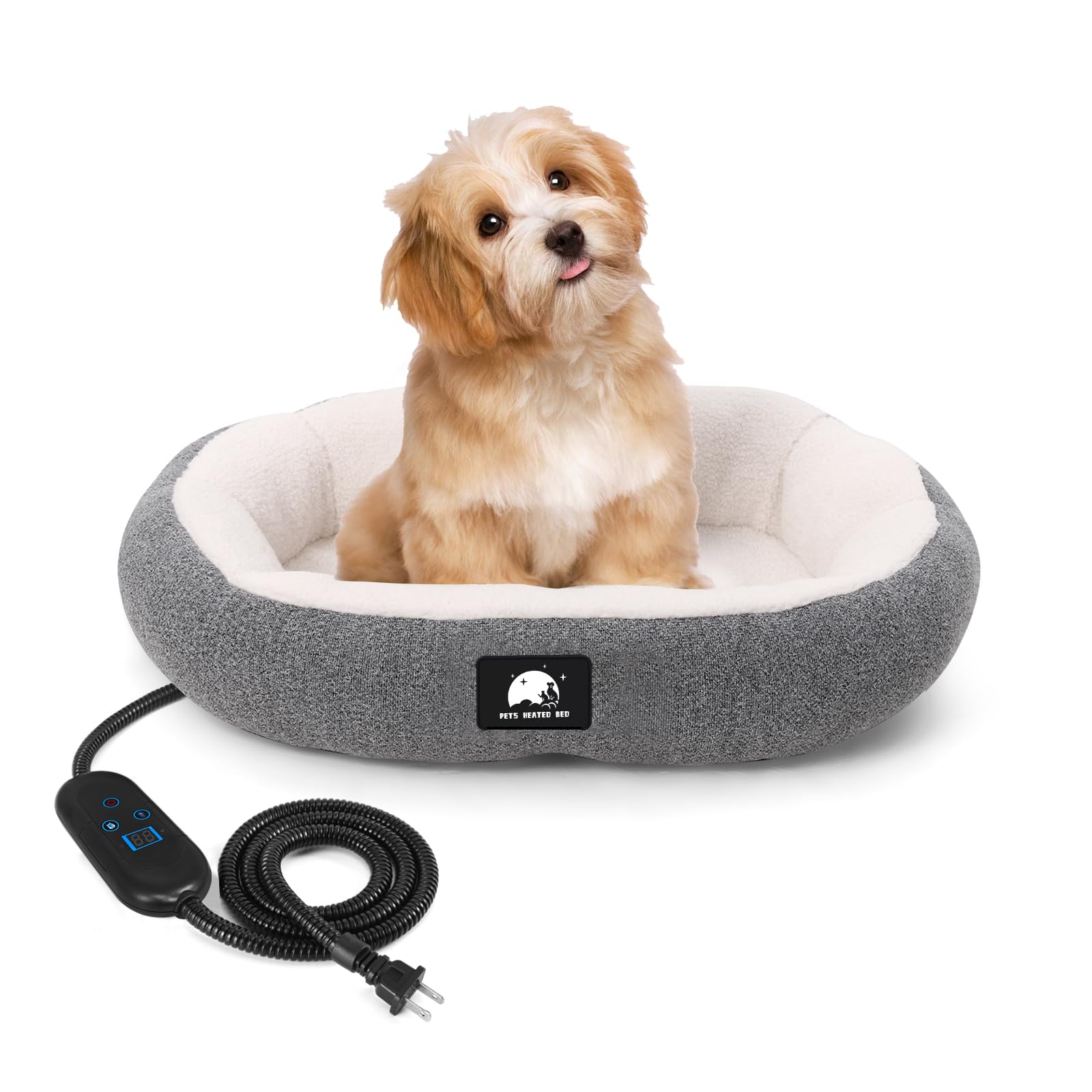 ZNOFAN Heated Cat Bed for Small Cats, 19