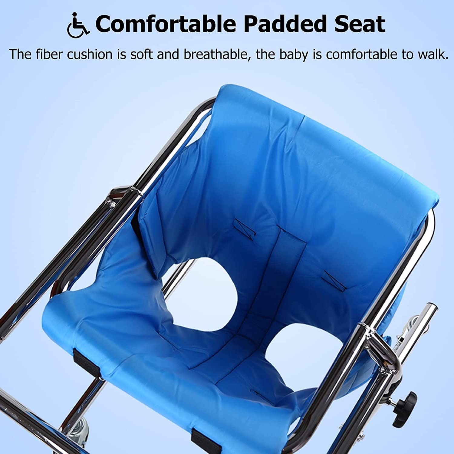 Andador para niños con parálisis cerebral, altura ajustable, andador para niños con discapacidad y parálisis cerebral, andador vertical con asiento extraíble, 80-120 cm