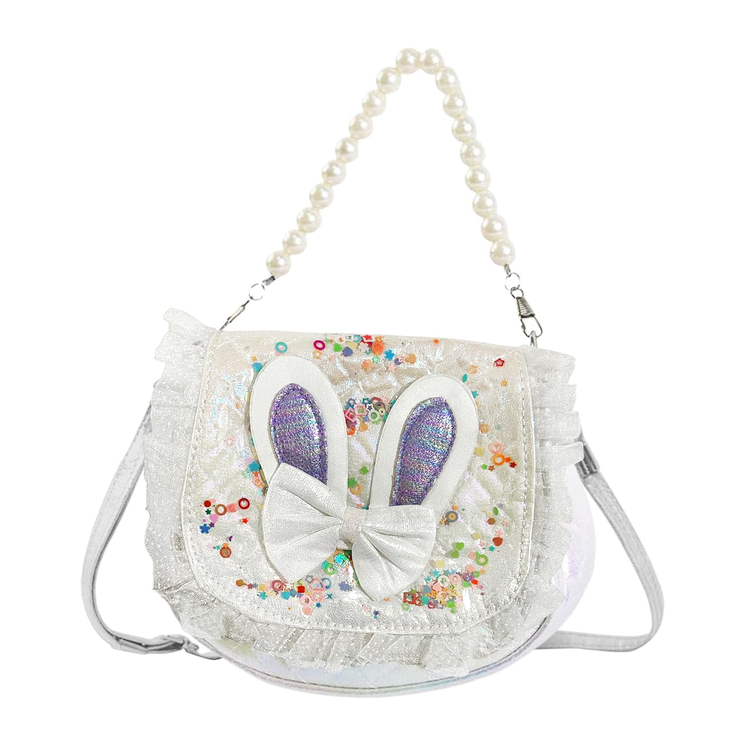 FunBlast Bunny Sling Bag for Girls, Fashion Cute Hand Bag for Girls Shoulder Bag Stylish Latest Gifts for Kids Age 5-10 Purse for Girl, Cross Body Bag for Woman (Print May Vary)