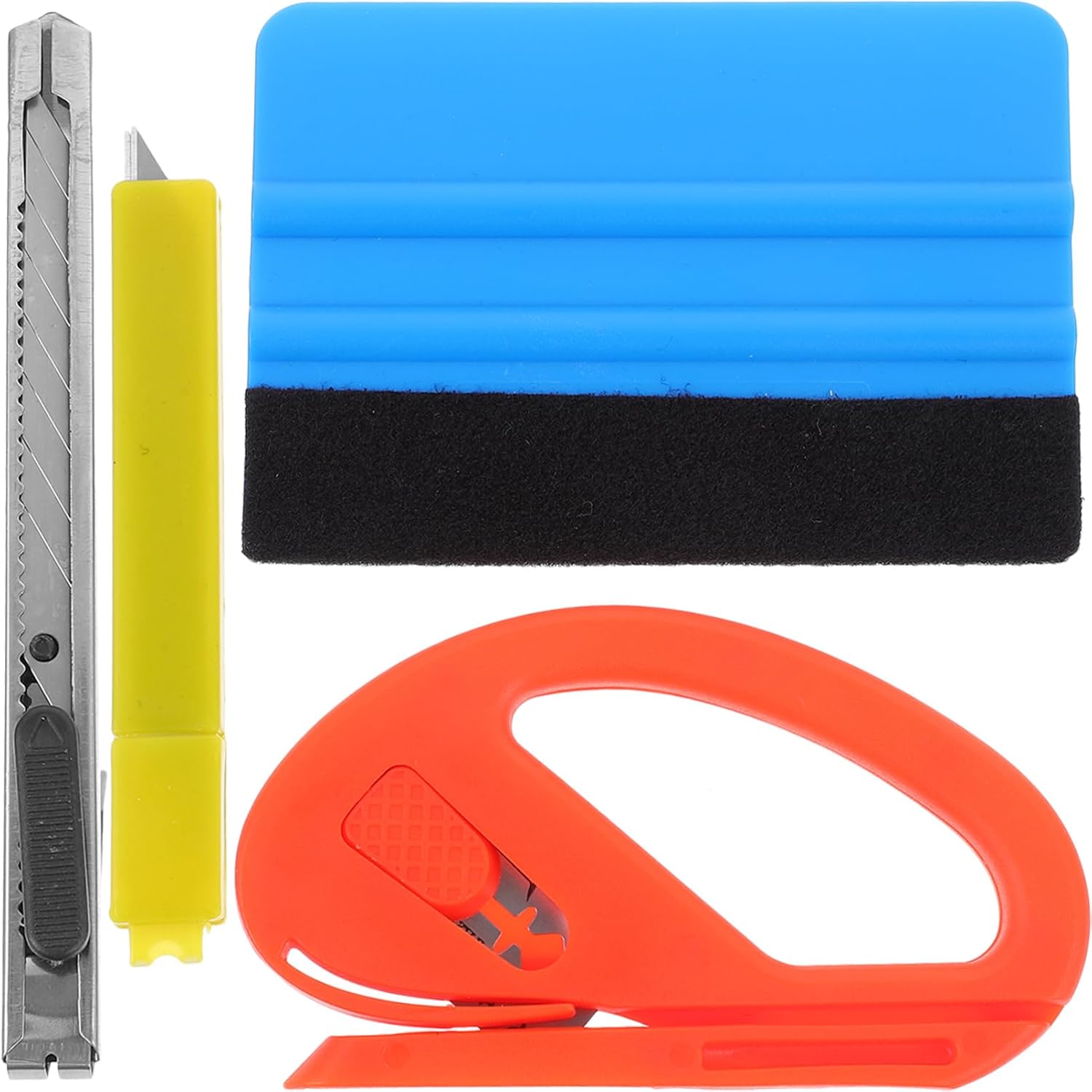 4pcs Window Tint Film Installation Tools Kit Professional Squeegee and Cutter for Automotive Film Wallpaper and Vinyl Decals Essential for Smooth Application and Bubble Removal
