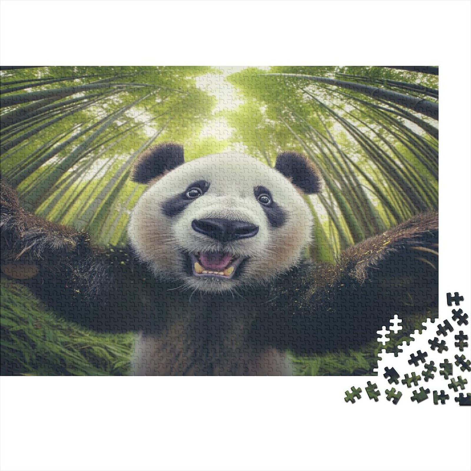 Puzzle Panda, puzzle 1000 elementów, puzzle dla dorosłych, kolekcja wyzwań, niemożliwe puzzle, wysokiej jakości nadruk 1000 sztuk (75 x 50 cm)