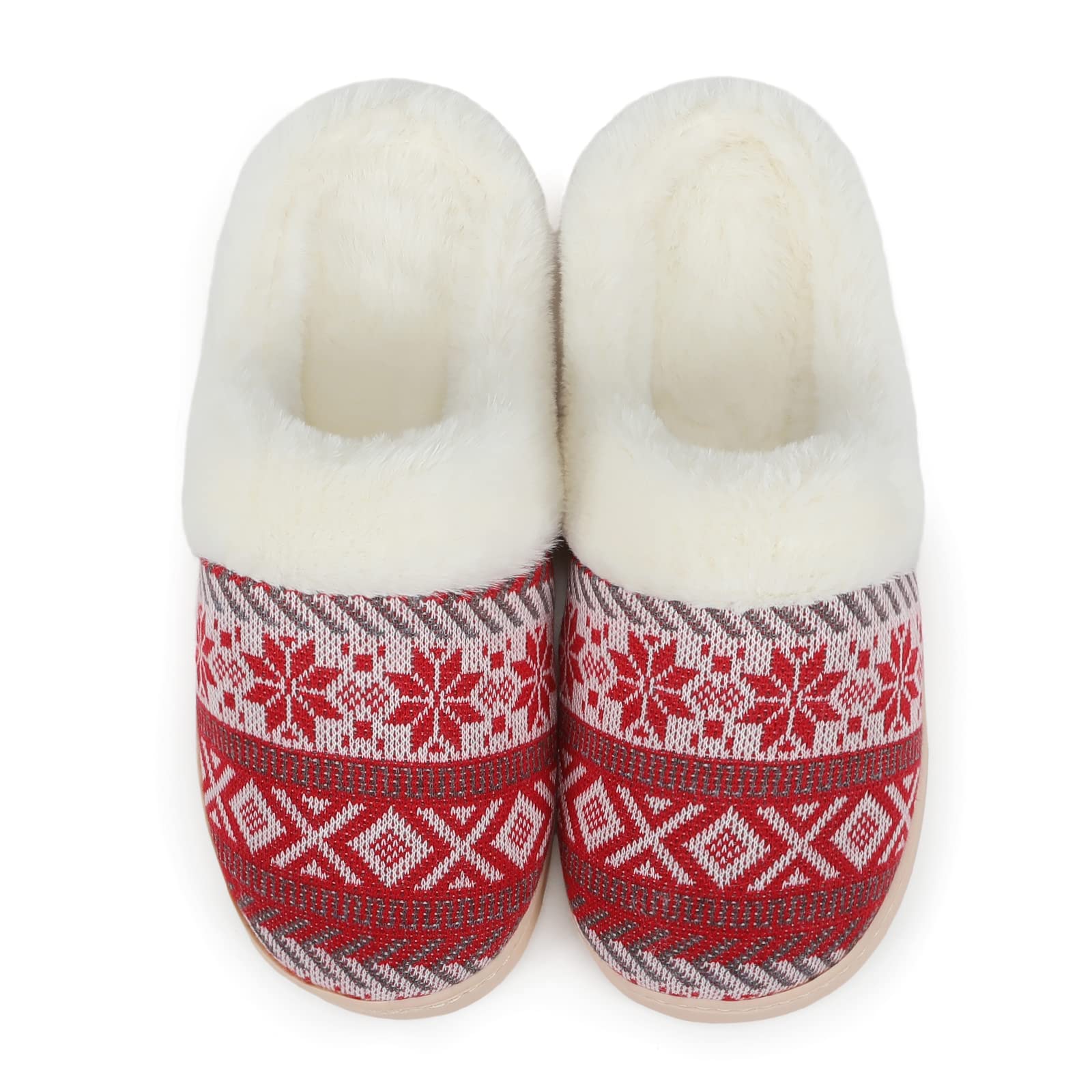 NineCiFun Women's Warm Fuzzy Cute Christmas Slippers - Memory Foam Insole, Bedroom & Gift
