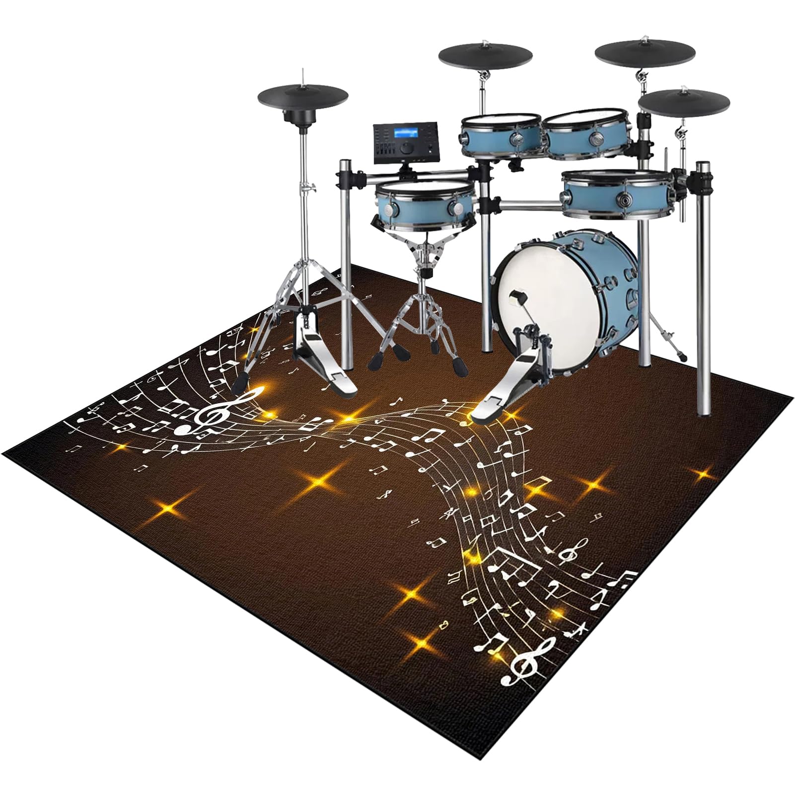 180 x 140 cm, dywan perkusyjny, dywan do perkusji, izolacja akustyczna, profesjonalny elektroniczny zestaw do perkusji jazzowej, perkusji basowej, werbla i innych instrumentów
